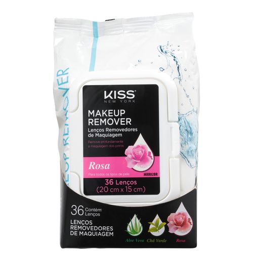 Kiss New York Rosa - Lenço Demaquilante 200g