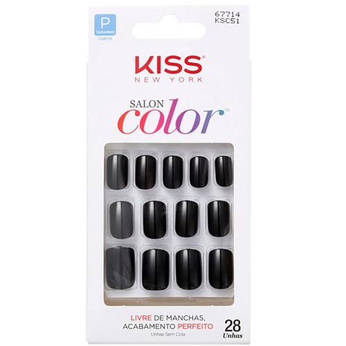 Kiss New York Salon Color Unhas PostiÃ§as Ref. KSC51-BR - Incolor - Dafiti