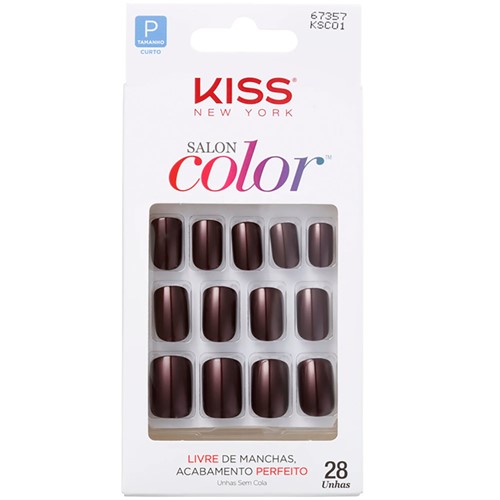 Kiss New York Salon Color Unhas Postiças Ref. KSC01-BR