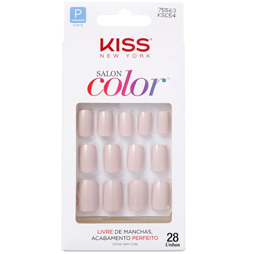 Kiss New York Salon Color Unhas Postiças Ref. KSC54-BR - Kanui