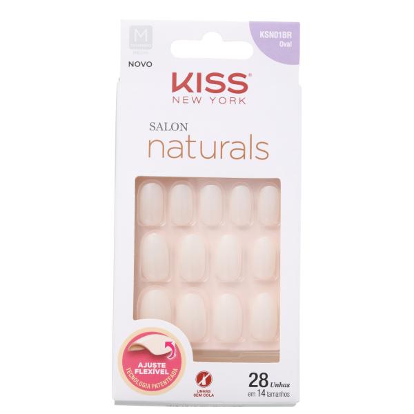 Kiss New York Salon Naturals Oval Médio - Unhas Postiças