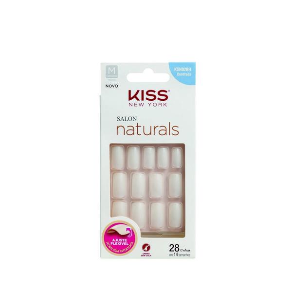 Kiss Unhas Salon Naturals Ksn02br Medio Quadrado