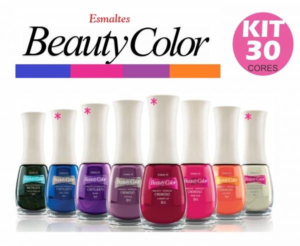 Kit 30 Esmaltes Beaytu Color Cores Sortidas - Beauty