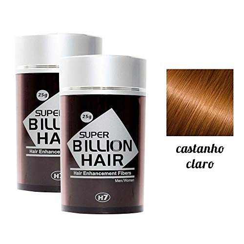 Kit 02 Maquiagem Pra Calvície Billion Hair - 25g (Castanho Claro)