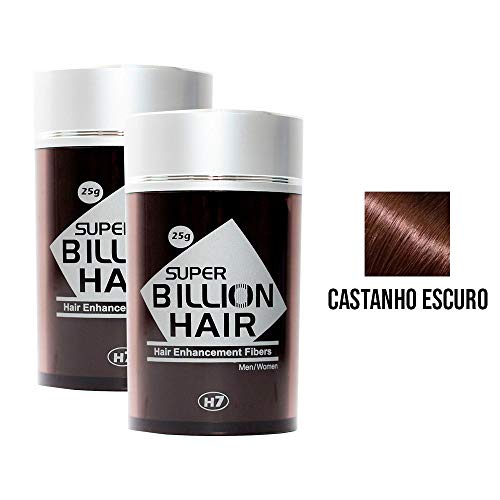 Kit 02 Maquiagem Pra Calvície Billion Hair - 25g (Castanho Escuro)