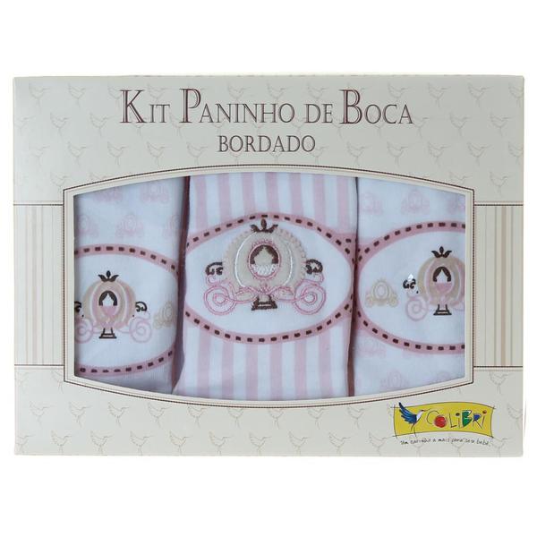 Kit 03 Peças Paninho de Boca Carruagem Rosa - Colibri