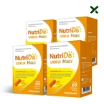 Kit 04 NutriDe Vitamina D 1.000 UI com 60 Capsulas Loja Maxinutri