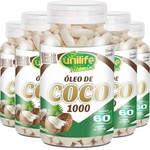 Kit 05 Óleo De Coco 1000 Extra Virgem 60 Cápsulas De 1200Mg