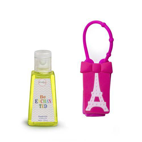 Kit 1 Alcool Gel de Mão 30ml + 1 Capas de Silicone Dondoca Beauty Torre Rosa Be