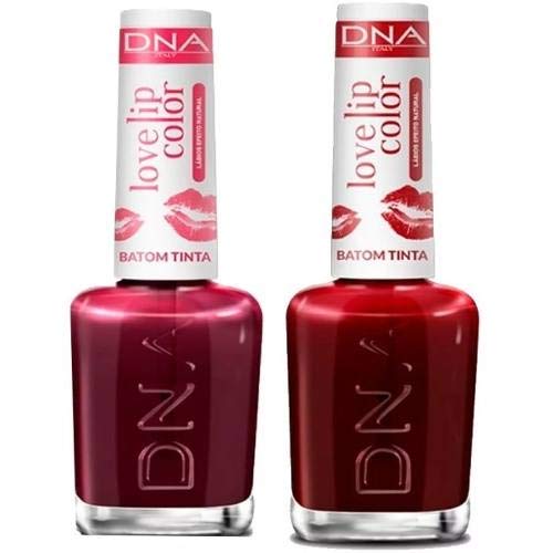 Kit 12 Batons Tinta Lip Color DNA 6 Love Cherry + 6 Love Red
