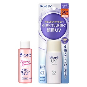 Kit - 1 Bioré UV Face Milk SPF50 - 30ml - VERSÃO 2019 + 1 Bioré Moisture Cleansing Liquid - 50ml
