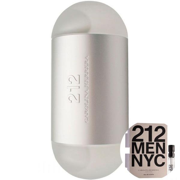 KIT 212 Carolina Herrera Eau de Toilette - Perfume Feminino 100ml+212 Men NYC Eau de Toilette