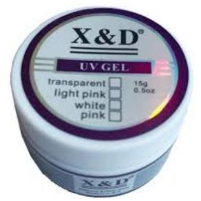 Kit 12 Gel Led Uv X & D para Unhas 15gr Pink e Light Pink