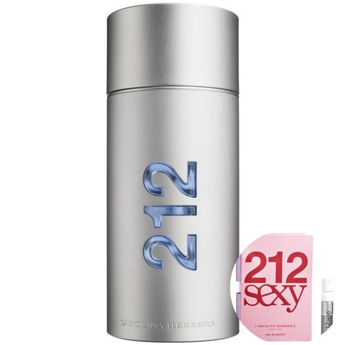 Kit 212 Men Carolina Herrera Eau de Toilette - Perfume Masculino 200ml+212 Sexy Eau de Parfum