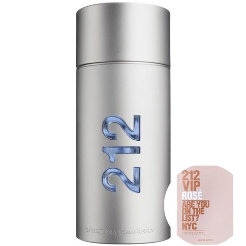 Kit 212 Men Carolina Herrera Eau de Toilette - Perfume Masculino 200ml+212 Vip Rosé Eau de Parfum