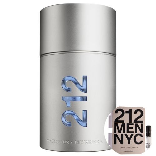 Kit 212 Men Carolina Herrera Eau de Toilette - Perfume Masculino 50ml+212 Men Nyc Eau de Toilette