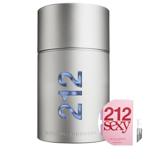 Kit 212 Men Carolina Herrera Eau de Toilette - Perfume Masculino 50ml+212 Sexy Eau de Parfum