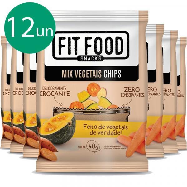 Kit 12 Mix Vegetais Chips FIT FOOD 40g