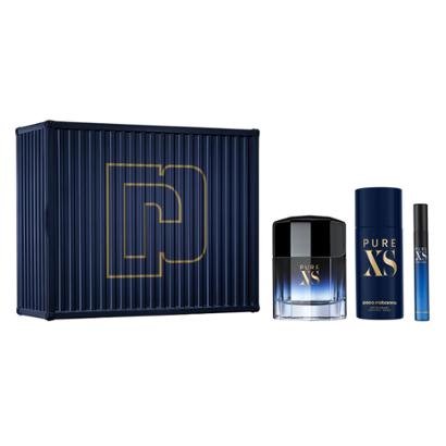 Kit 1 Perfume Masculino Pure XS Paco Rabanne EDT - 100ml 1 Desodorante - 150ml 1 Travel 10ml