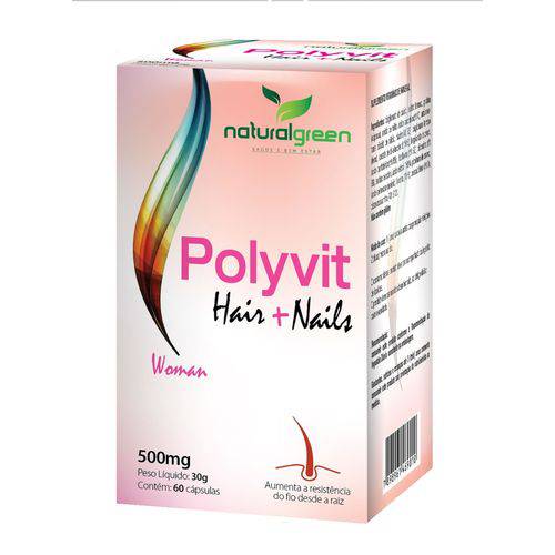 Polyvit Woman Vitaminas para Cabelos e Unhas com 60 Cápsulas