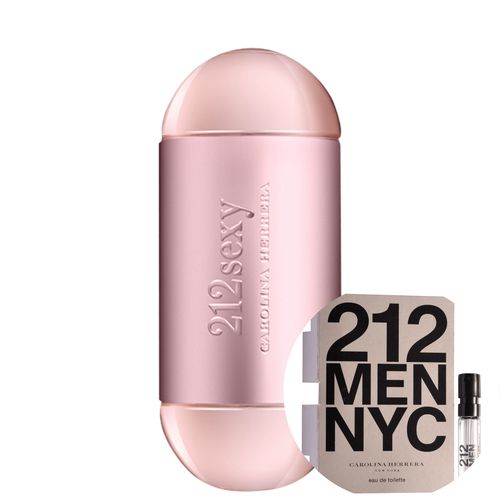 Kit 212 Sexy Carolina Herrera Eau de Parfum - Perfume Feminino 60ml+212 Men Nyc Eau de Toilette