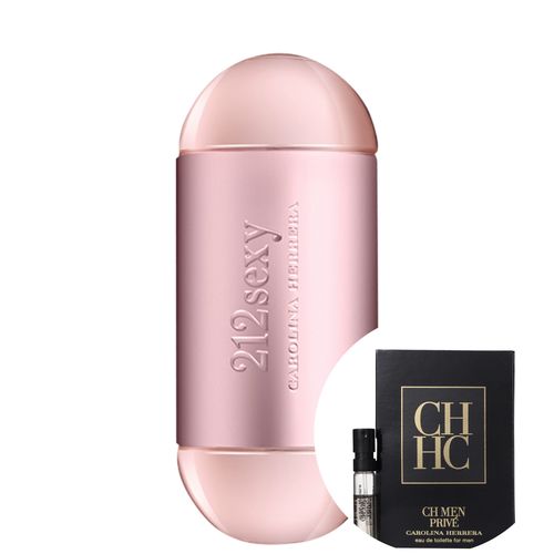 Kit 212 Sexy Carolina Herrera Eau de Parfum - Perfume Feminino 60ml+ch Men Privé