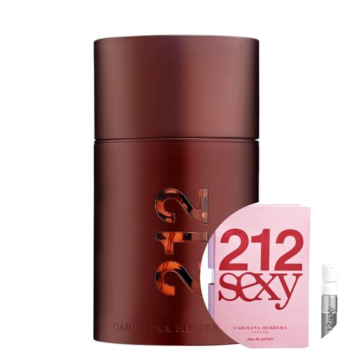 Kit 212 Sexy Men Carolina Herrera Eau de Toilette - Perfume Masculino 50ml+212 Sexy Eau de Parfum