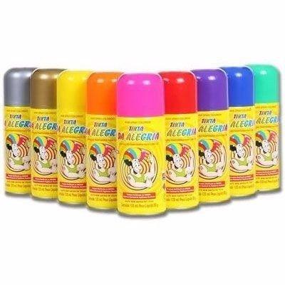 Kit 12 Tinta Spray Cabelo Sortidos - Aluá Festas