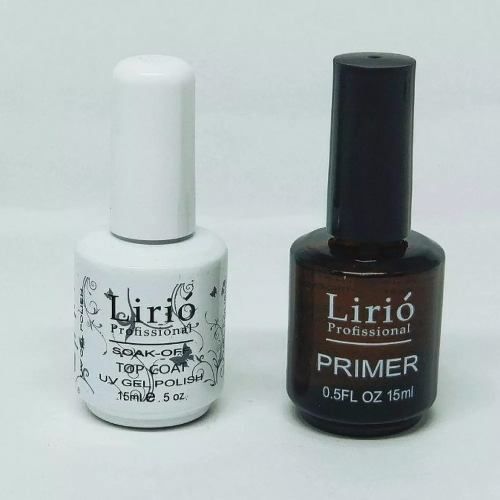 Kit 1 Top Coat Lirio + 1 Base Prime Lirio 1 Linha Original