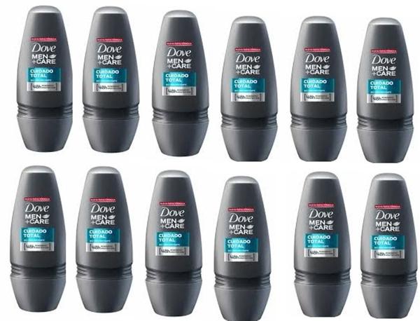 KIT 12 UNIDADES Desodorante Antiaspirante Dove Men+Care Cuidado Total 48h Rollon 50ml - Unilever