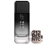 Kit 212 Vip Black Carolina Herrera Eau de Parfum - Men 200ml+212 Men Nyc Eau de Toilette
