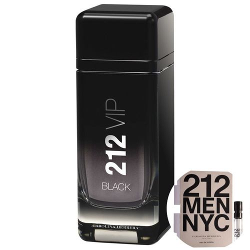 Kit 212 Vip Black Carolina Herrera Eau de Parfum - Men 100ml+212 Men Nyc Eau de Toilette