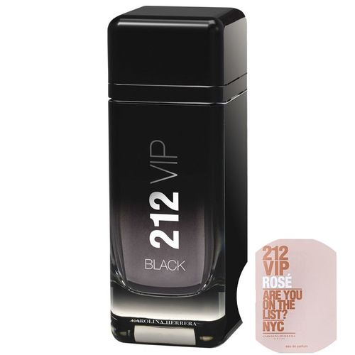Kit 212 Vip Black Carolina Herrera Eau de Parfum - Men 100ml+212 Vip Rosé Eau de Parfum