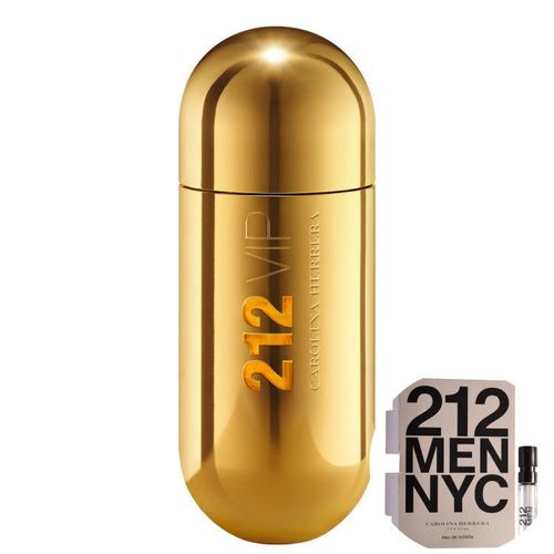Kit 212 Vip Carolina Herrera Eau de Parfum - Perfume Feminino 125ml+212 Men Nyc Eau de Toilette