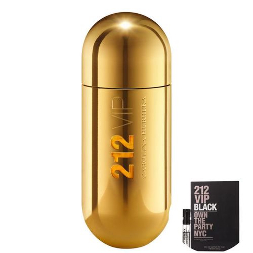 Kit 212 Vip Carolina Herrera Eau de Parfum - Perfume Feminino 125ml+212 Vip Black Men