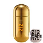 Kit 212 Vip Carolina Herrera Eau de Parfum - Perfume Feminino 50ml+212 Men Nyc Eau de Toilette