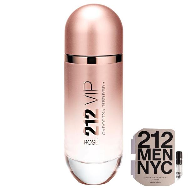 KIT 212 VIP Rosé Carolina Herrera Eau de Parfum - Perfume Feminino 125ml+212 Men NYC Eau de Toilette