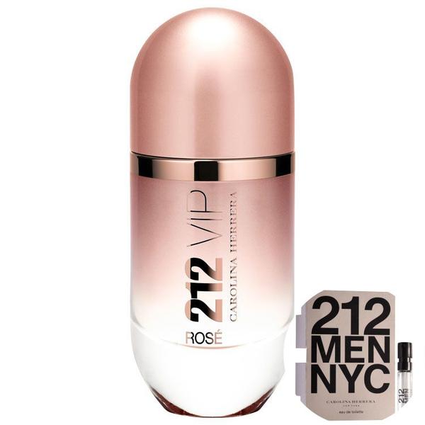 KIT 212 VIP Rosé Carolina Herrera Eau de Parfum - Perfume Feminino 50ml+212 Men NYC Eau de Toilette