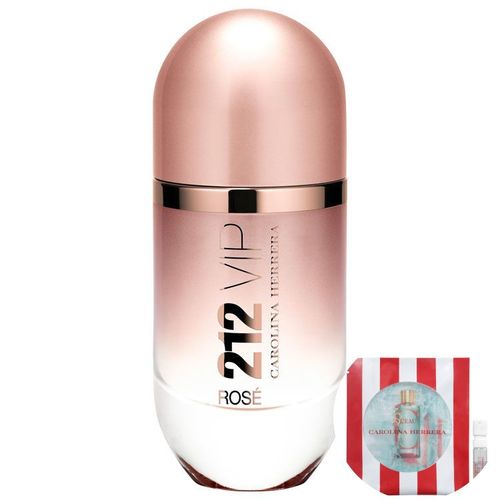 Kit 212 Vip Rosé Carolina Herrera Eau de Parfum - Perfume Feminino 50ml+ch L’eau de Toilette