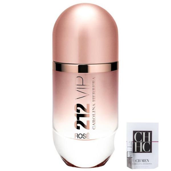 KIT 212 VIP Rosé Carolina Herrera Eau de Parfum - Perfume Feminino 50ml+CH Men Eau de Toilette