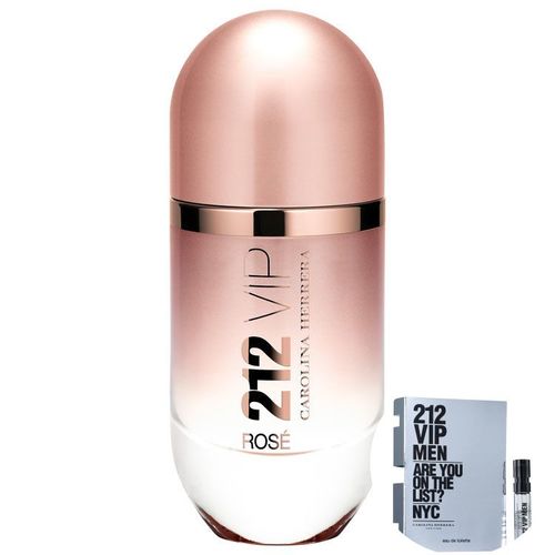 Kit 212 Vip Rosé Carolina Herrera Eau de Parfum - Perfume Feminino 80ml+212 Vip Men Eau de Toilette