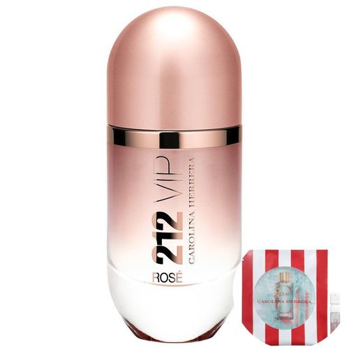 Kit 212 Vip Rosé Carolina Herrera Eau de Parfum - Perfume Feminino 80ml+ch L’eau de Toilette