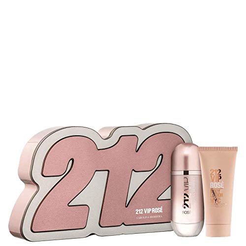 Kit 212 Vip Rosé Eau de Parfum Carolina Herrera - Perfume Feminino 50ml + Loção Corporal Kit