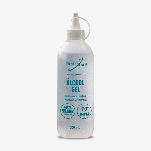 Kit 10 Alcool em Gel 70% Higienizador 300ml - Intercence