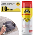 Kit 10 Álcool Spray 70% INPM Antisséptico Neutro Desinfetante Líquido Aerossol 300ml
