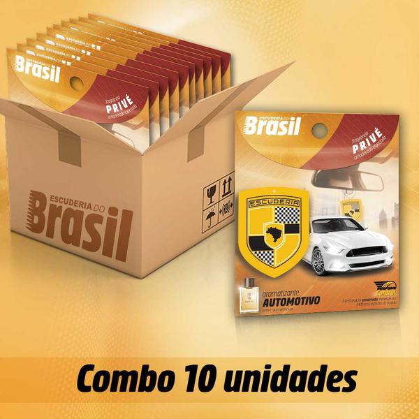 Kit 10 Aromatizantes para Carro PRIVÉ - PERFUME CONTROL - Escuderia do Brasil