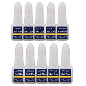Kit 10 Colas Unhas Tips Manicure Nail Glue 10Ml
