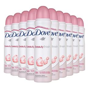 Kit 10 Desodorante Dove Aerosol Beauty Finish Feminino - 100 G