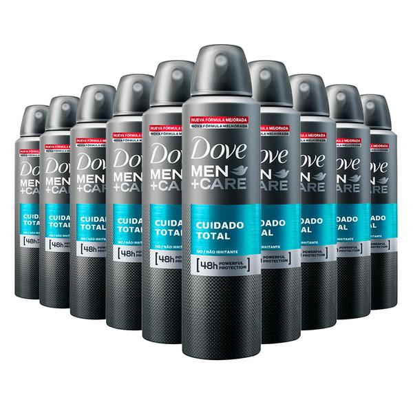 Kit 10 Desodorante Dove Aerosol Masculino Men Care Cuidado Total 89g