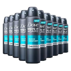Kit 10 Desodorante Dove Men Care Aerosol Clean Comfort Masculino 89g